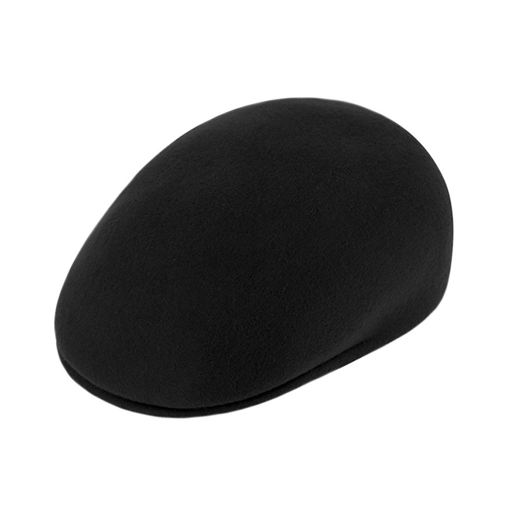 Fiebig Clifton Pocket Rider Cap Flatcap - Wolle - Schwarz