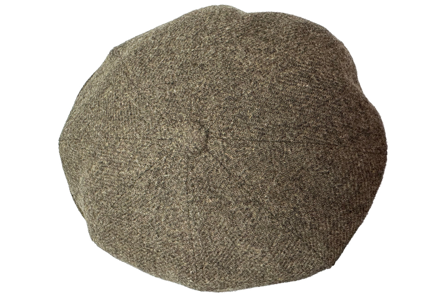 Fiebig 8-Panel Shetland Wolle Donegal Ballonmütze - Donegal-Muster - Taupe