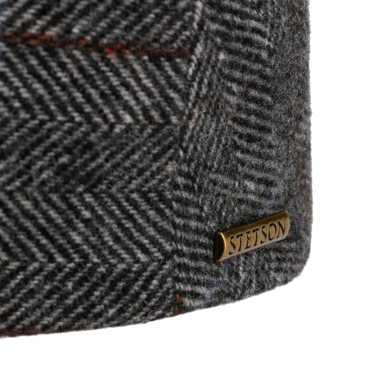 Stetson Kent Color Lined Driver Cap - mit Ohrenklappen - Cap aus Wolle - Grau / Schwarz