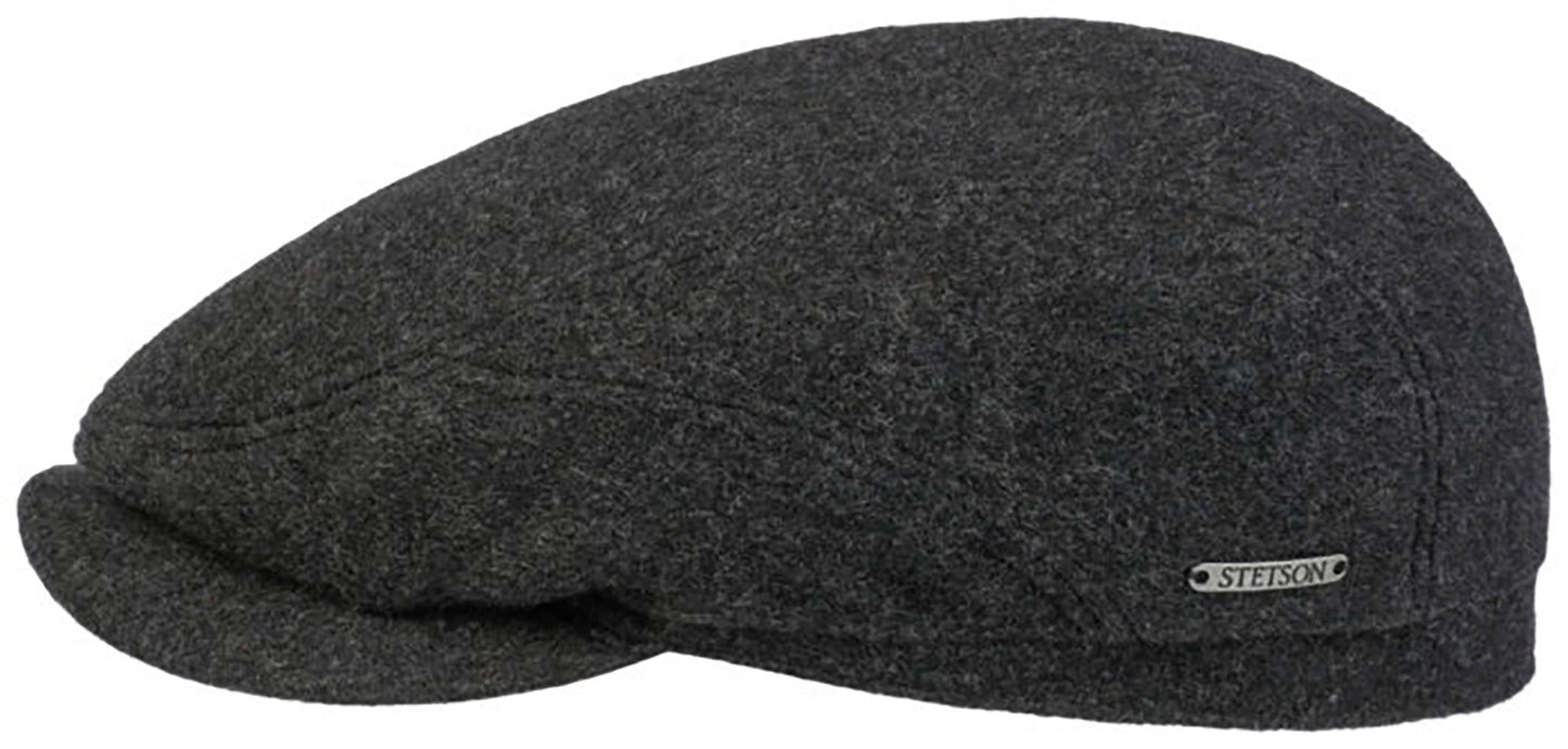 Stetson Driver Cap Wolle Kaschmir - Flatcap - Cap aus Wolle - Anthrazit
