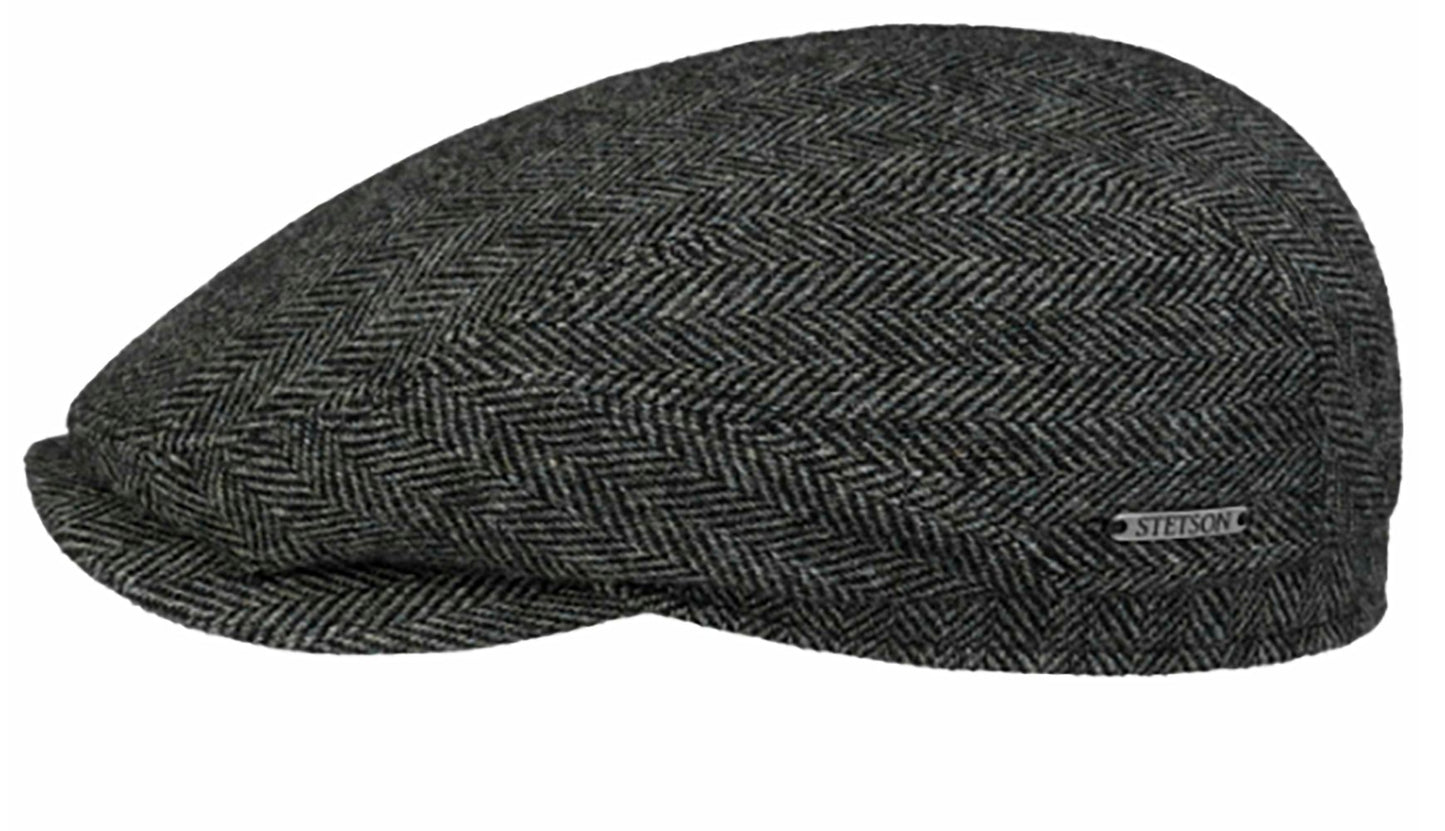 Stetson Belfast Woolrich Driver Cap - Fischgrat - Cap aus 100% Wolle - 341 - Hellgrün