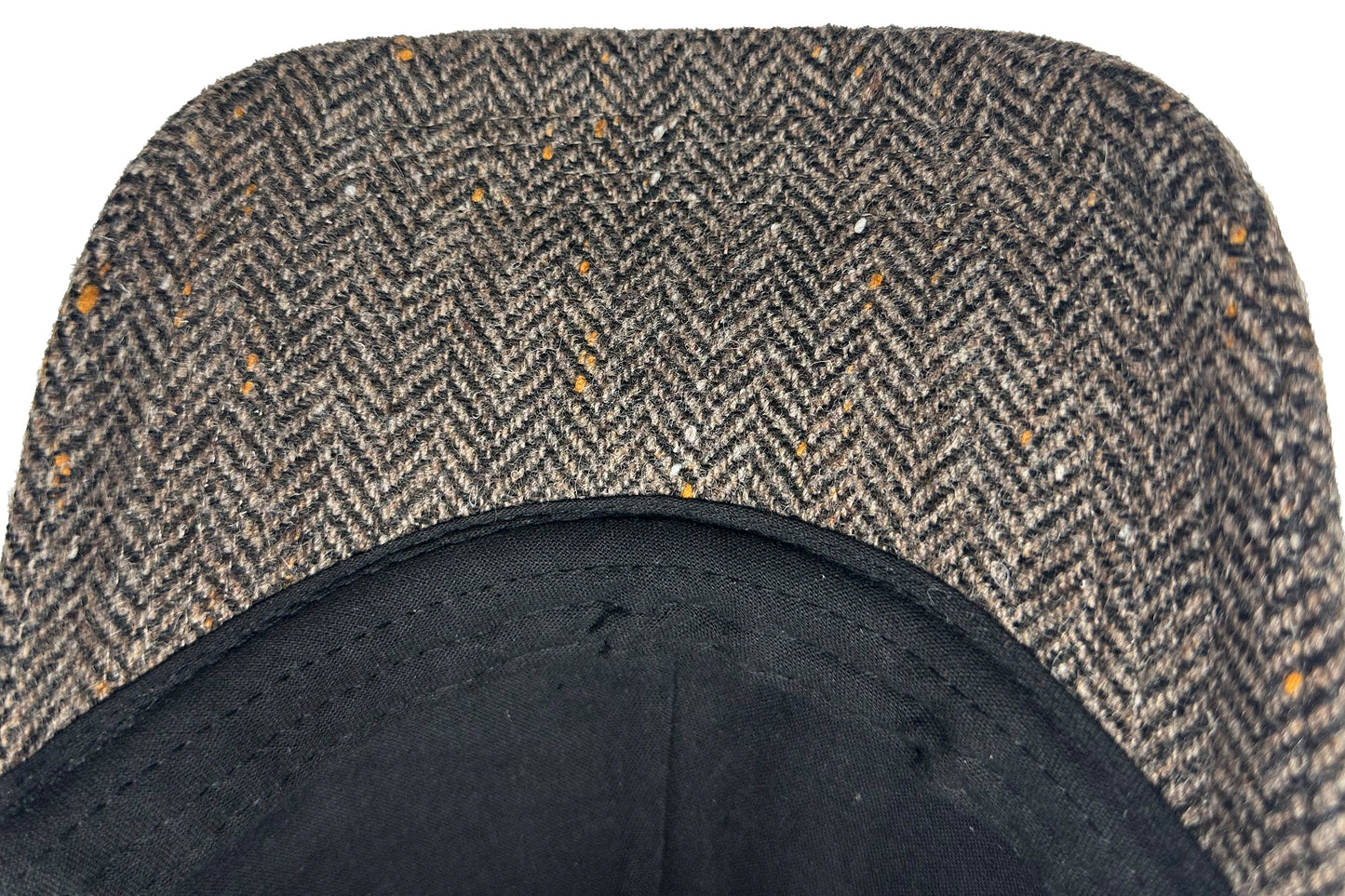 Fiebig Fischgrat Basecap - 100% Wolle - hinten geschlossen - Braun