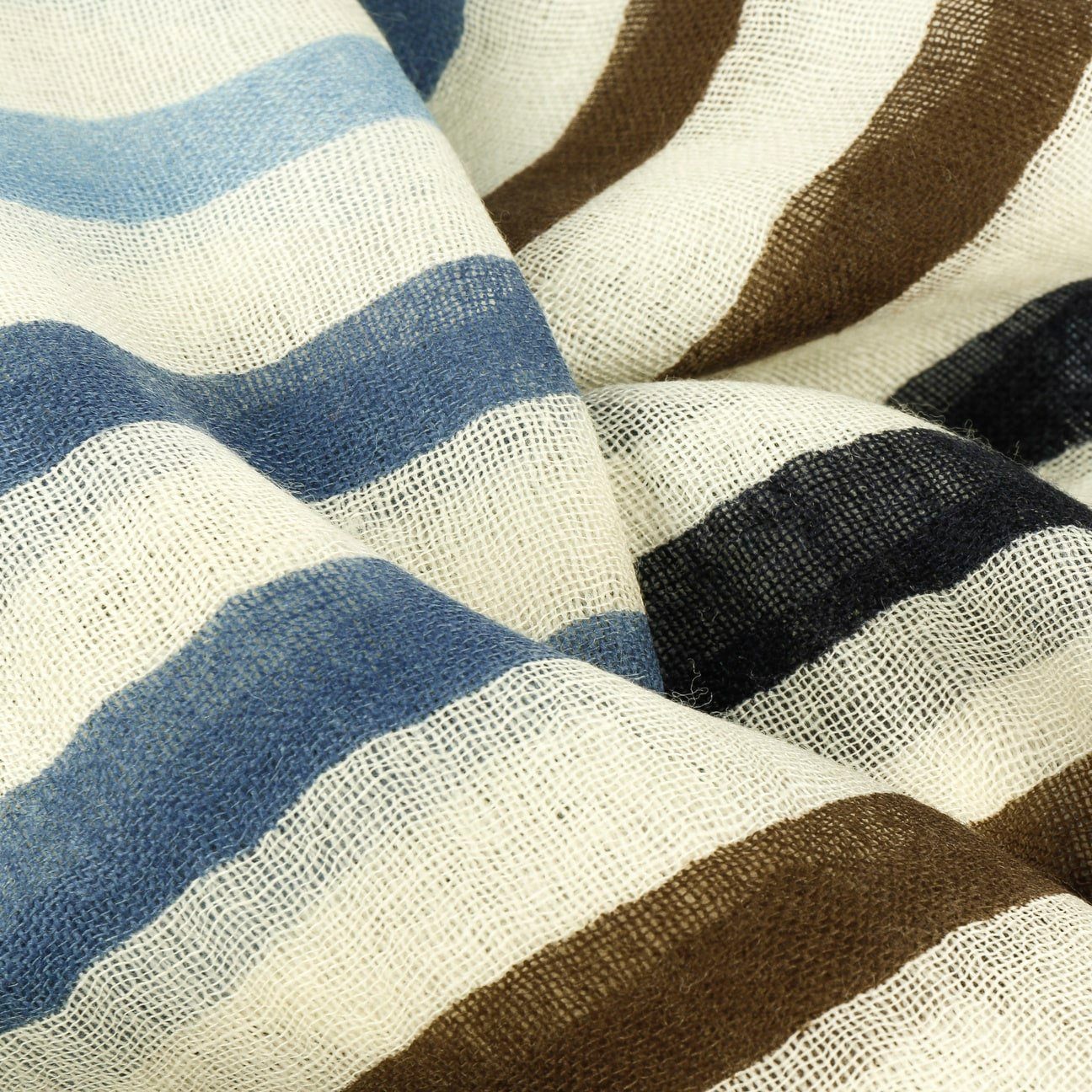 Stetson Summer Stripes Schal aus Wolle - Blau gestreift