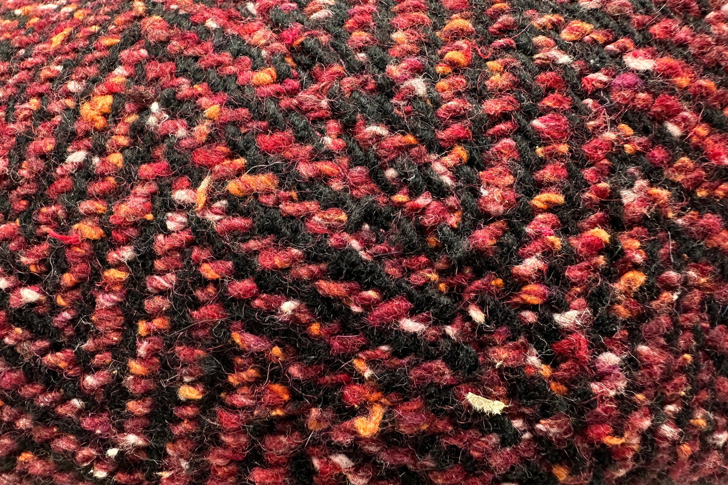 Fiebig 8-Panel Wool Herringbone Ballonmütze - Fischgrat-Muster - Bordeaux