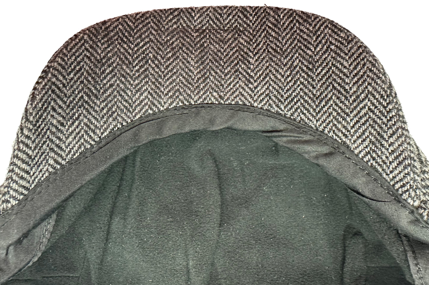 Fiebig 8-Panel Wool Herringbone Ballonmütze - Fischgrat-Muster - Grau