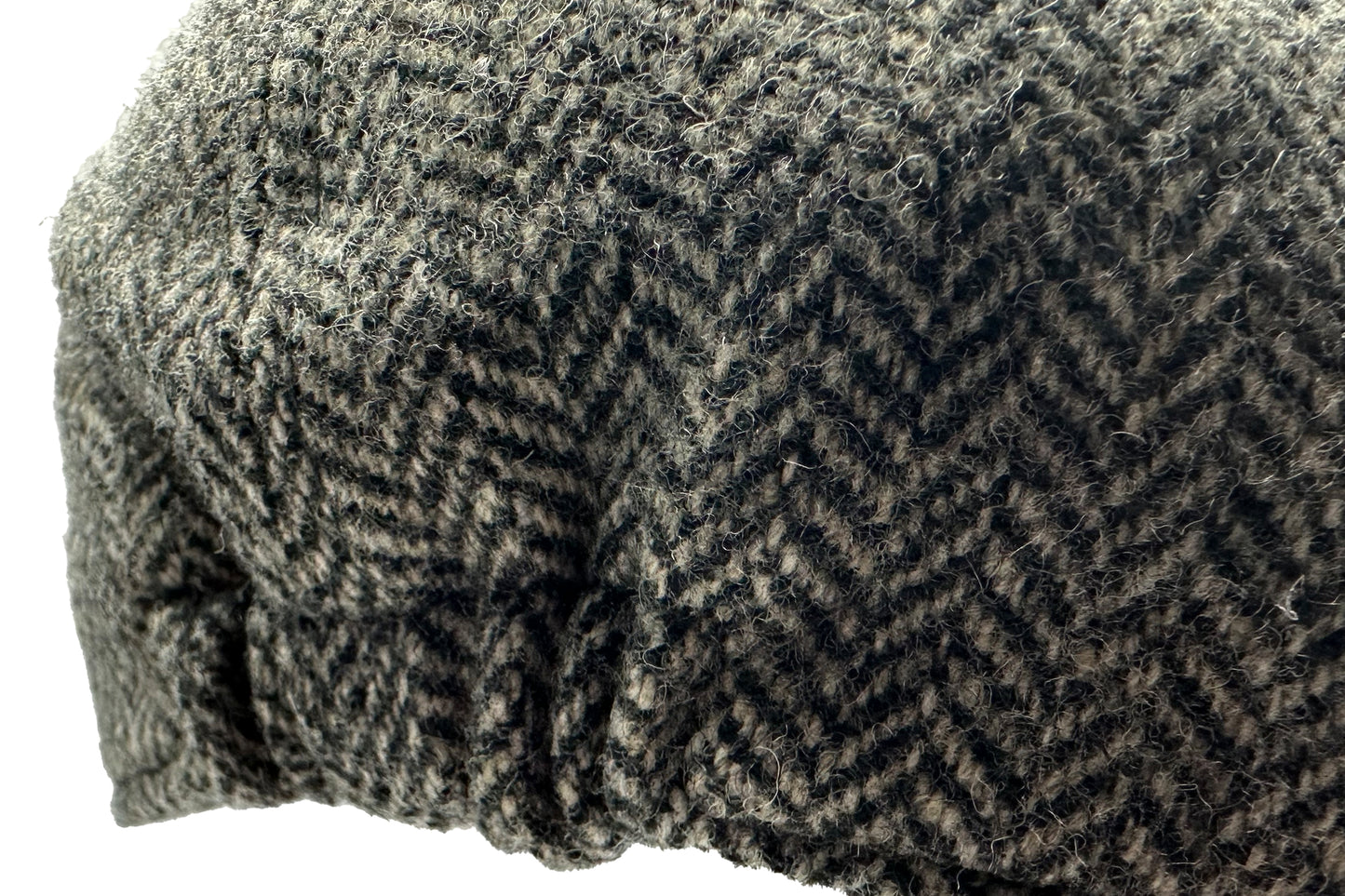 Fiebig 6-Panel Flatcap - Gatsby - Fischgrat-Muster - Hellgrau