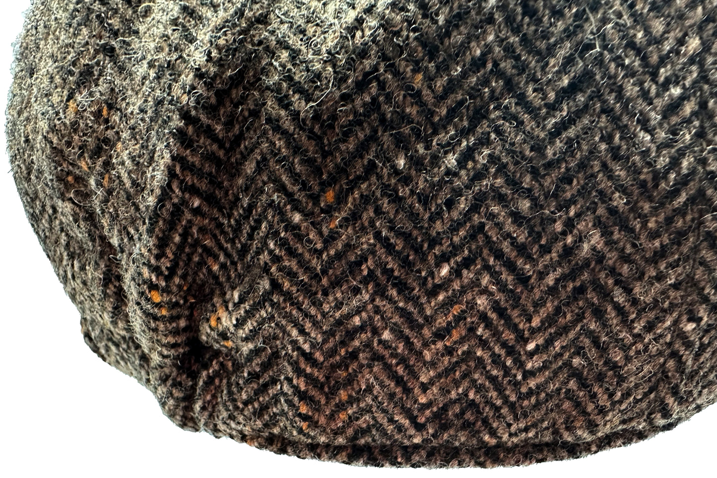 Fiebig 6-Panel Flatcap - Gatsby - Fischgrat-Muster - Braun