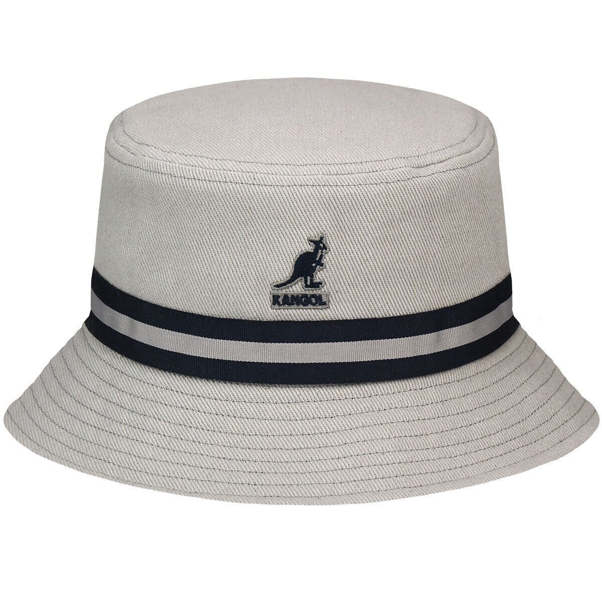 Kangol Stripe Lahinch Bucket Anglerhut - Grey - Hellgrau