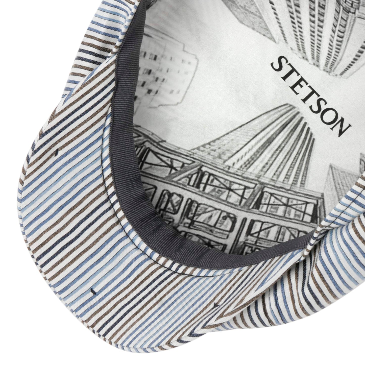 Stetson Hatteras Leinen/Seide Stripe - Ballonmütze - 8-teilig - Mehrfarbig gestreift