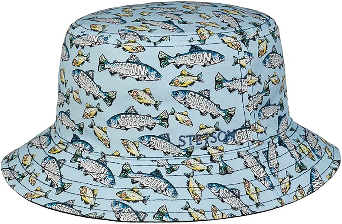 Stetson Allover 2-Sided FISH Bucket - Anglerhut - Hellblau