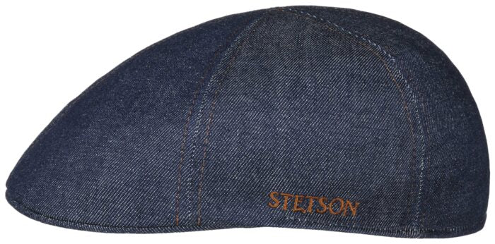 Stetson Texas Denim Sustainable - Flatcap aus Baumwolle - Duck Cap - Blau