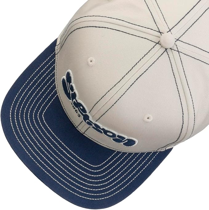 Stetson Flat Brim Tag Cap - 100% Baumwolle - Grau Blau