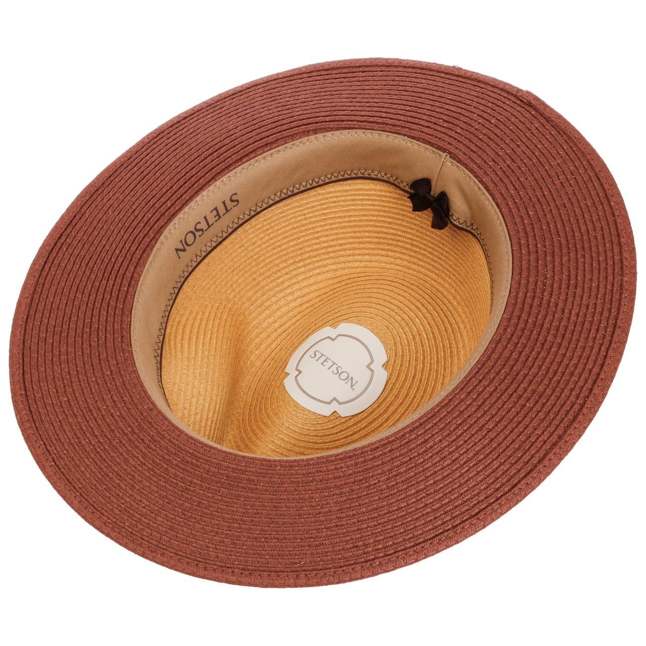 Stetson Romaro Toyo Traveller - Toyo Strohut - Aus 100% Viskose- Mit UV-Schutz 40 - Rot