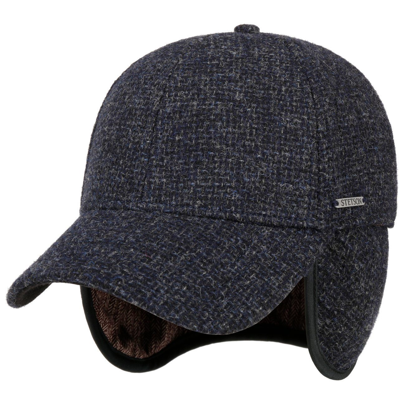 Stetson Wolle Classic Basecap - mit Ohrenklappen - Dunkelblau