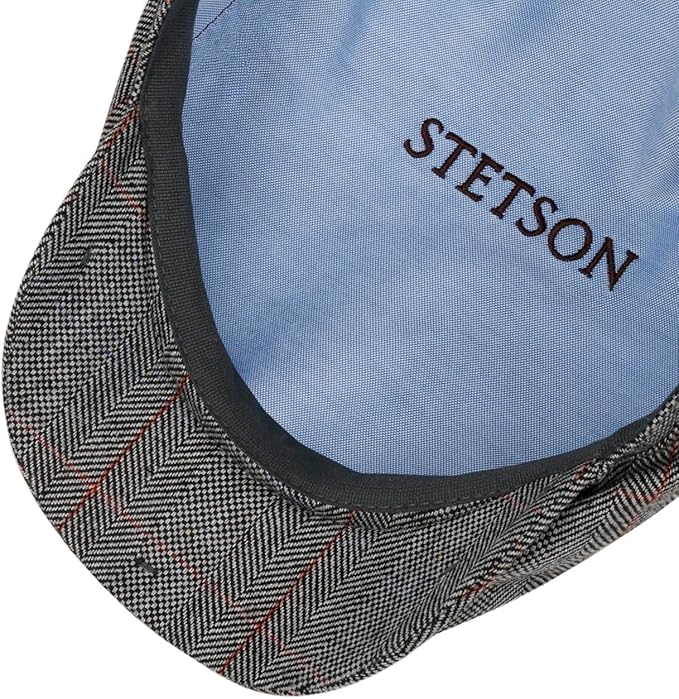 Stetson Pascoli Seide Driver Cap Cotton - Herringbone - 313 - Grau