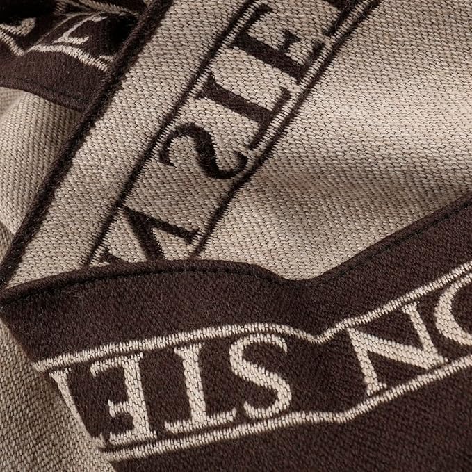 Stetson Logomania Schal aus Wolle - Zweifarbig - Braun - Made in Italy