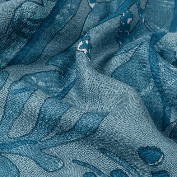 Stetson Summer Botanicals Schal aus Wolle - Blau