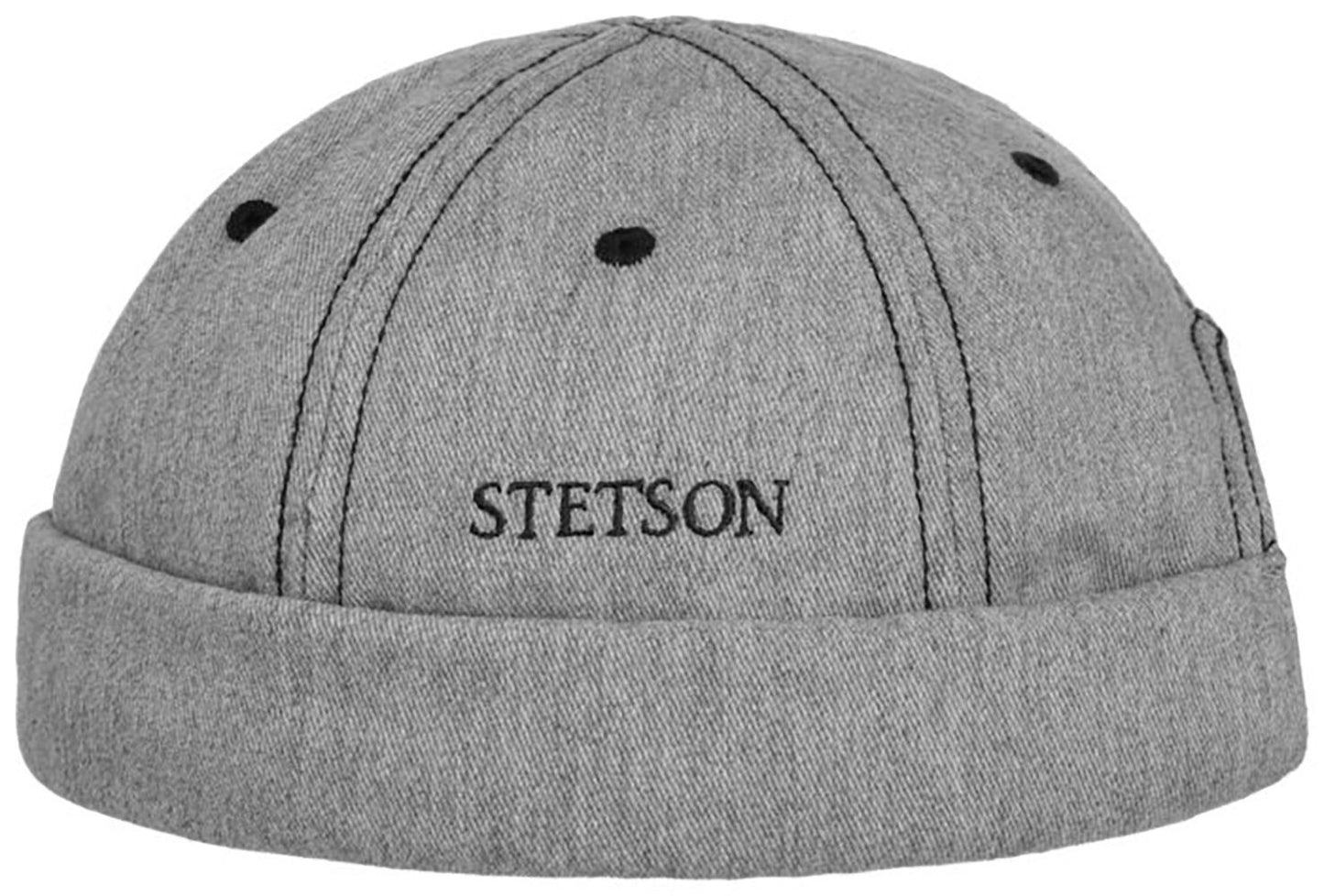 Stetson Docker Cap Melange Cotton - aus 100% Baumwolle - 31 - Hellgrau