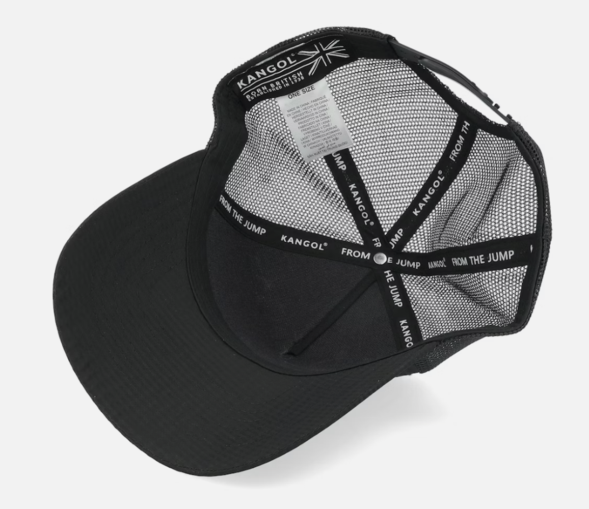 Kangol Basecap Trucker Seersucker Mesh - Schwarz