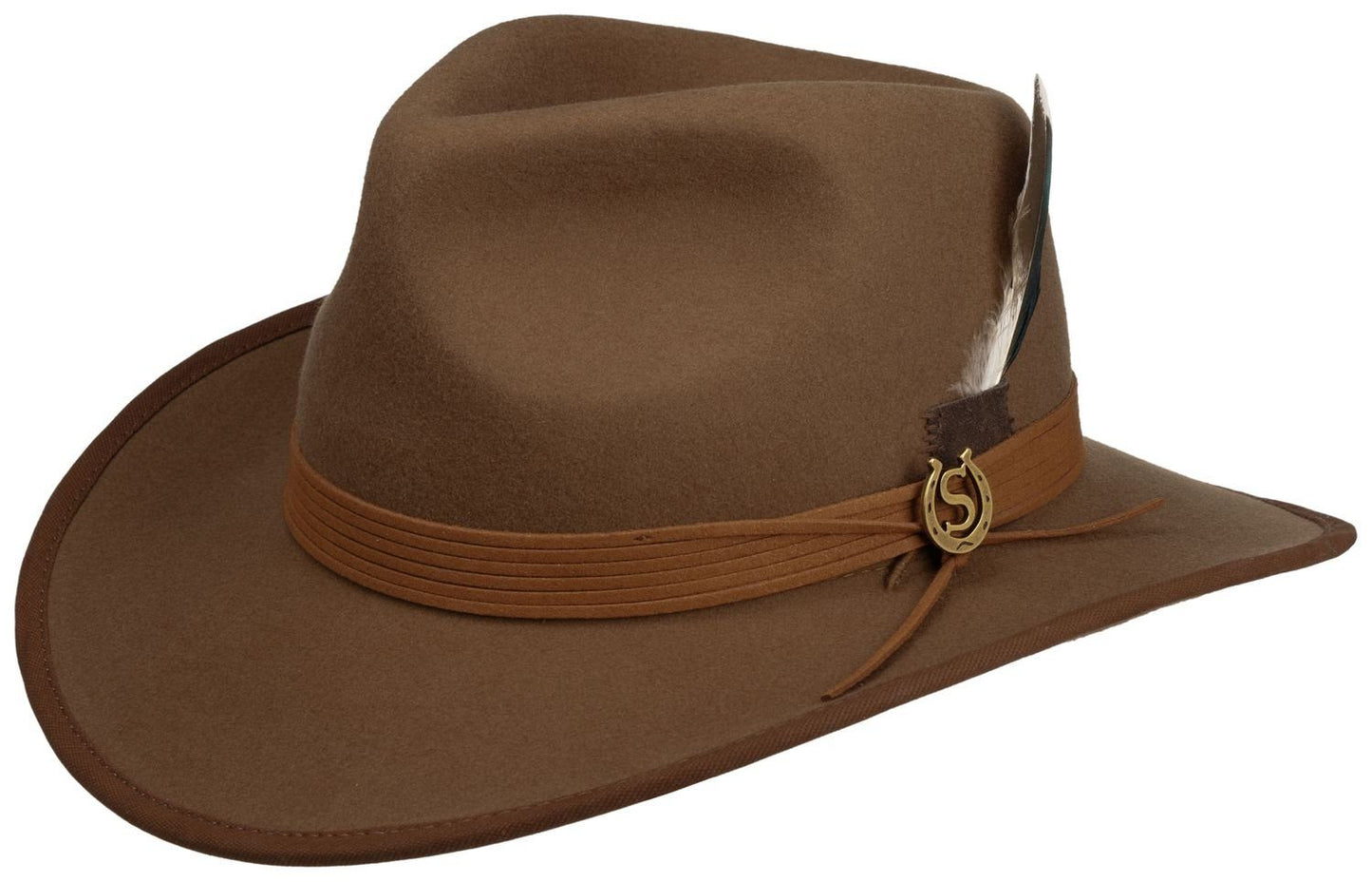 Stetson Dennysville Western Woolfelt Traveller - Wollfilzhut - Knautschbar / Wasserfest - Braun