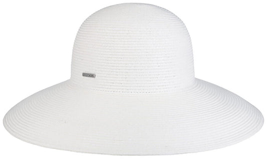 Stetson Lady Toyo Traveller - Toyo Strohut - Aus 100% Viskose- Mit UV-Schutz 40 - Weiss