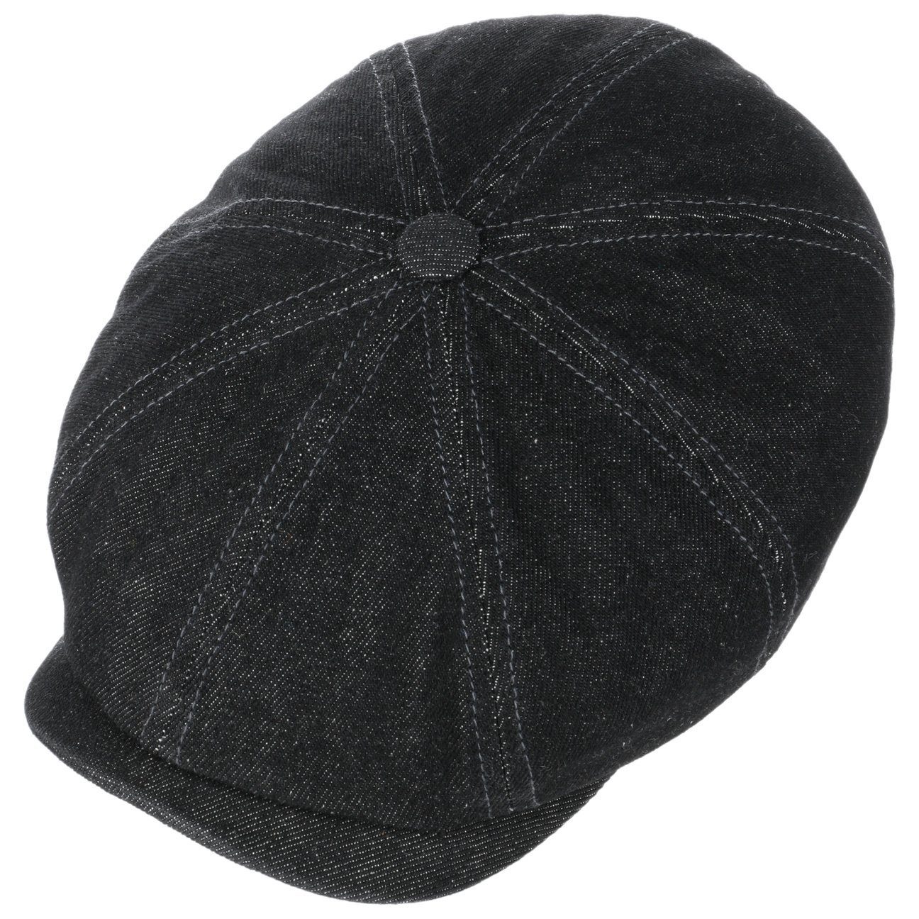 Stetson Hatteras Denim Pure - Flatcap aus Baumwolle - 8-Panel - Schwarz