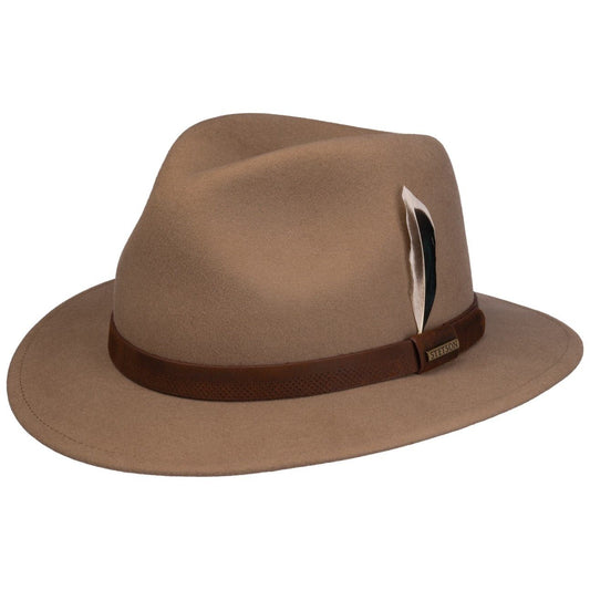 Stetson Boynton Woolfelt Traveller - Wollfilzhut - Knautschbar / Wasserfest - Hellbraun