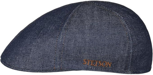 Stetson Texas Pure Denim Sustainable - Flatcap aus Baumwolle - Duck Cap - Blau