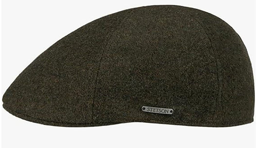 Stetson Texas Wool Cashmere - Duck Cap mit Kaschmir - Oliv