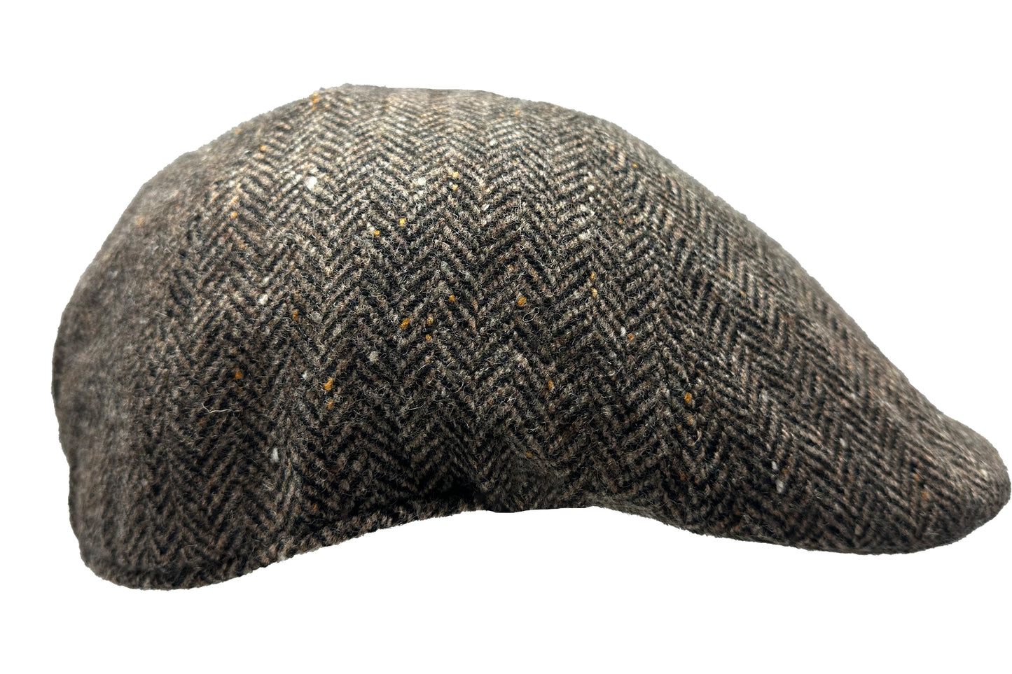 Fiebig 6-Panel Flatcap -  Gatsby - Fischgrat-Muster - Braun