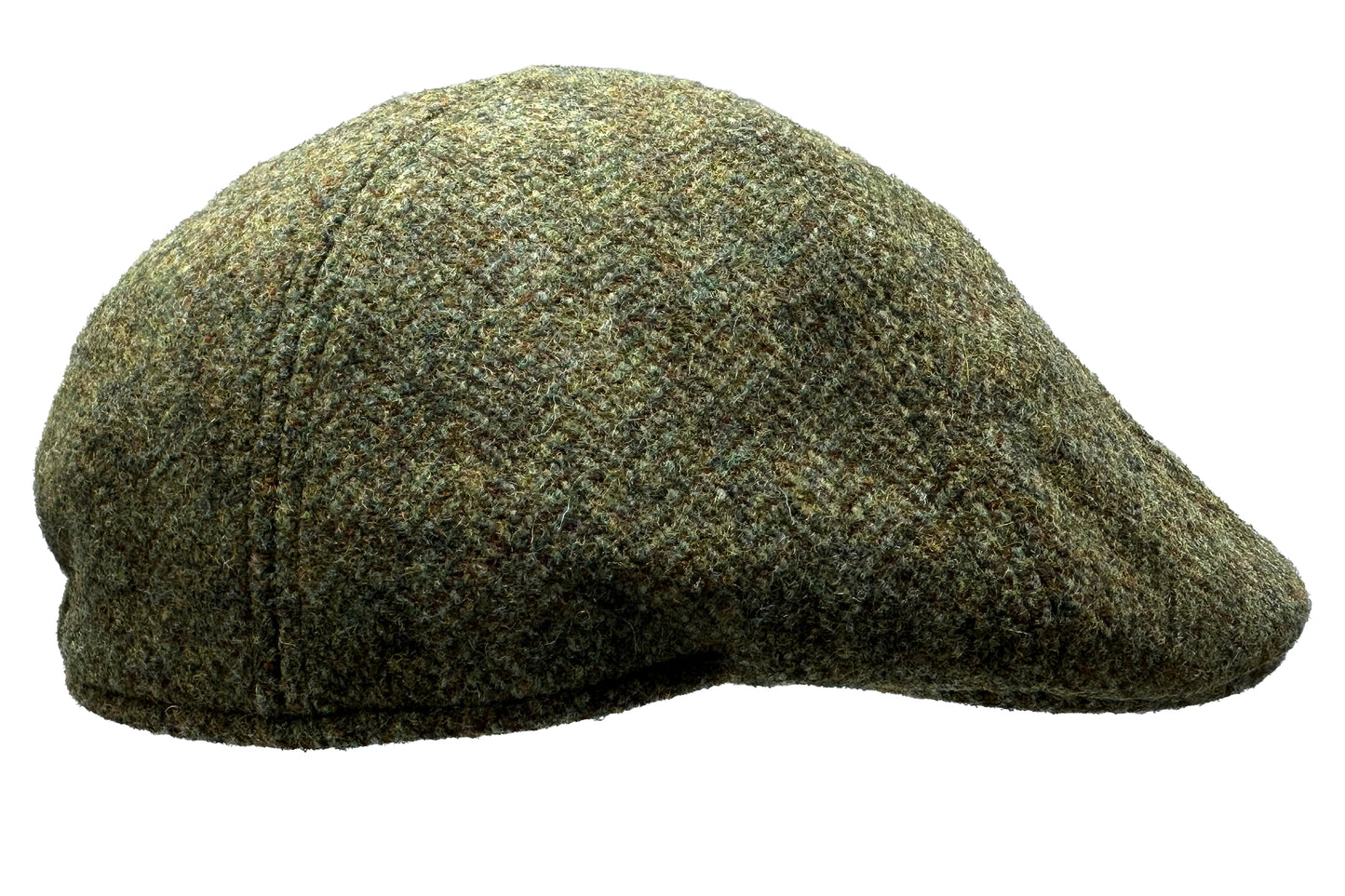 Fiebig 6-Panel Flatcap -  Gatsby - Fischgrat-Muster - Oliv