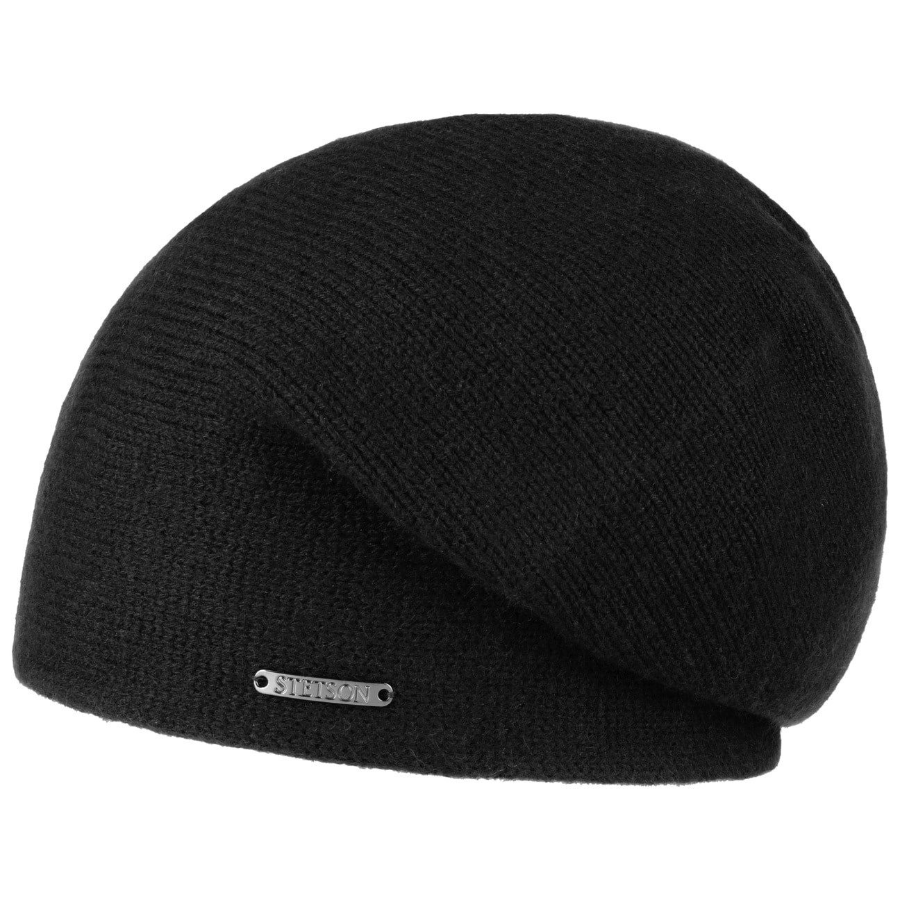 STETSON SHIRLEY Kaschmir Oversize Beanie Schwarz