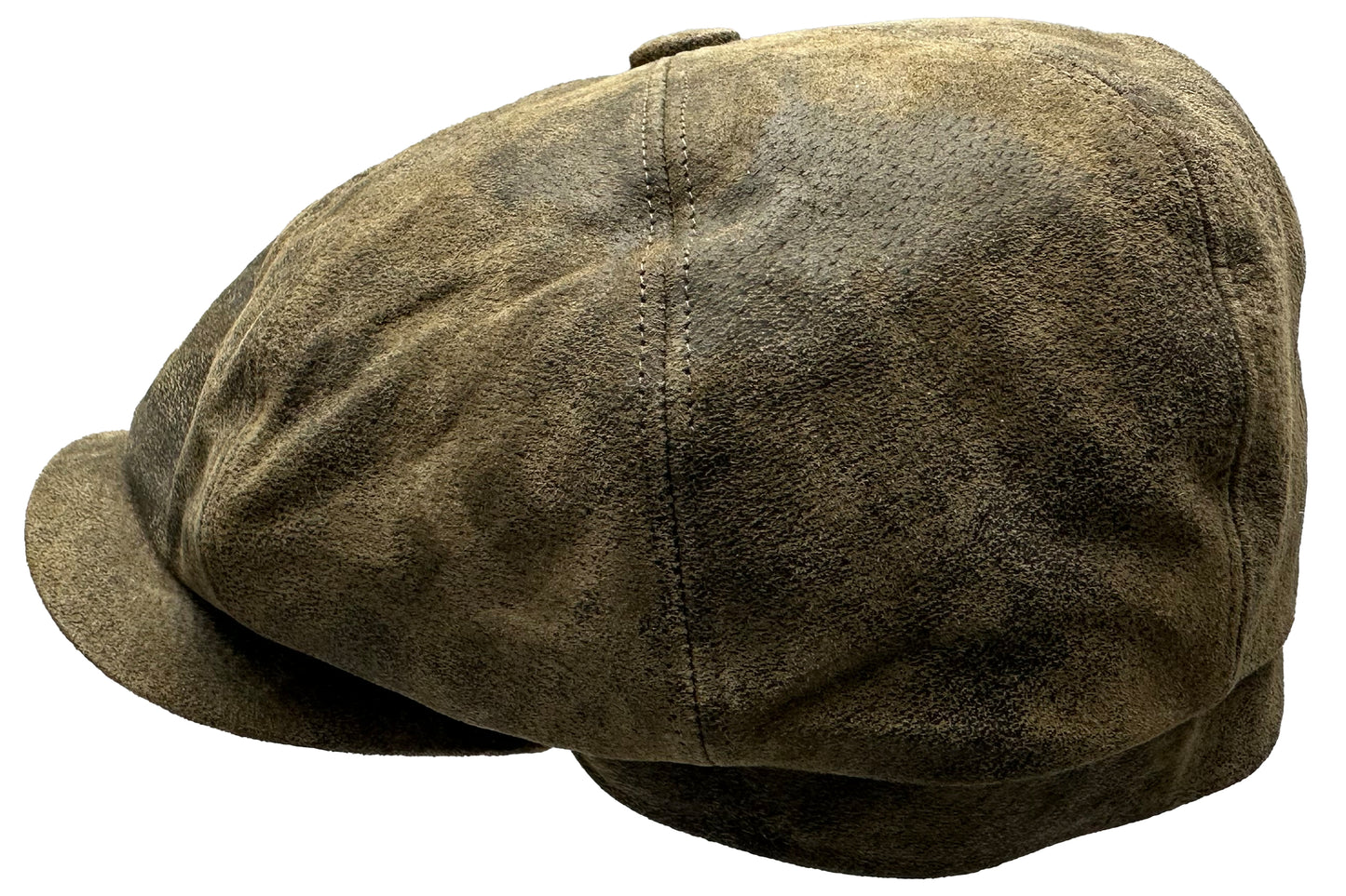 Fiebig 8-Panel Leder Ballonmütze - Pigskin - Taupe