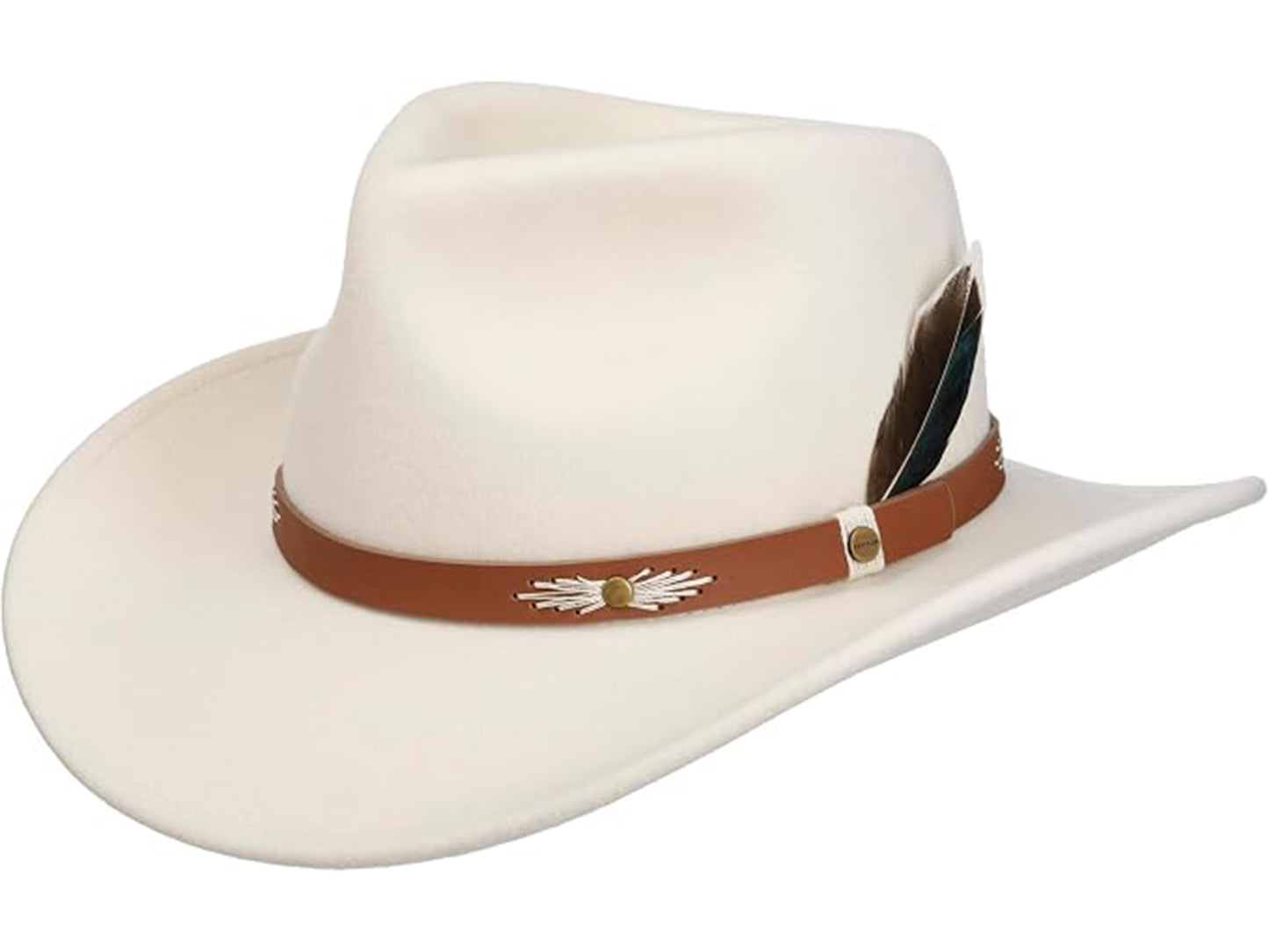 Stetson Western Woolfelt Kadoka Traveller - Wollfilzhut - Knautschbar / Wasserfest - Cremweiß