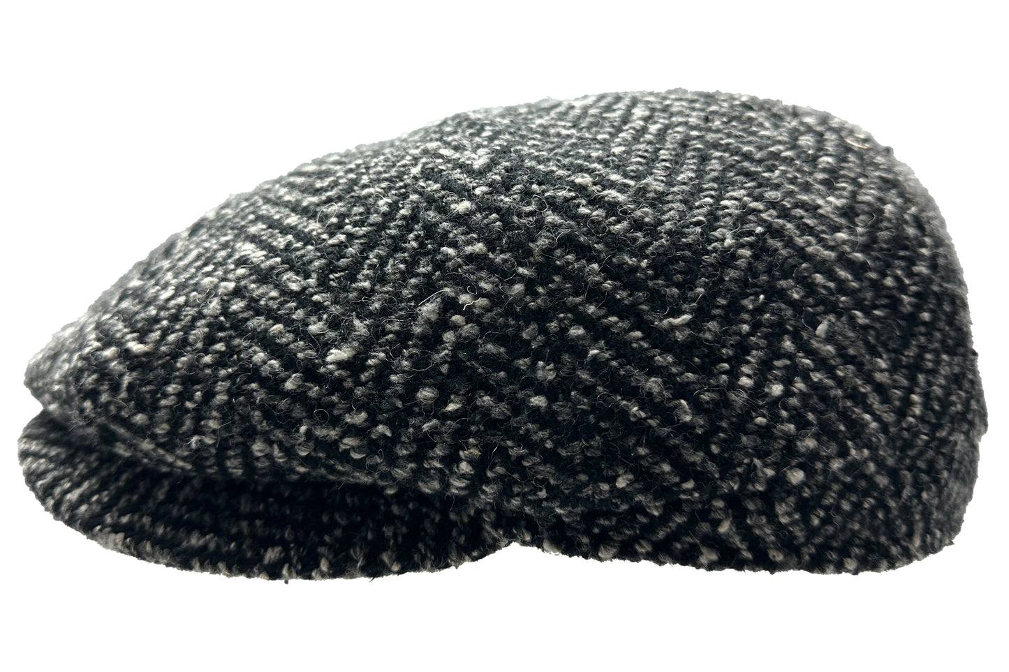 Fiebig 8-Panel Wool Herringbone Ballonmütze - Fischgrat-Muster - Anthrazit