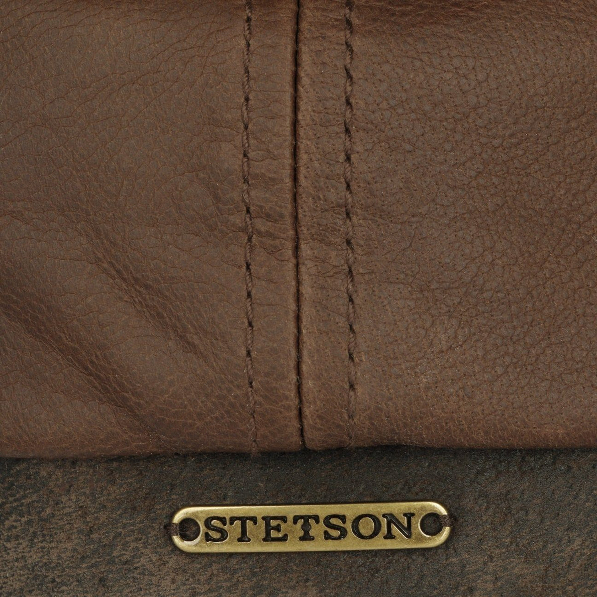 Stetson Brooklin Goat Pigskin - Schirmmütze aus Leder - 6-teilig - Braun