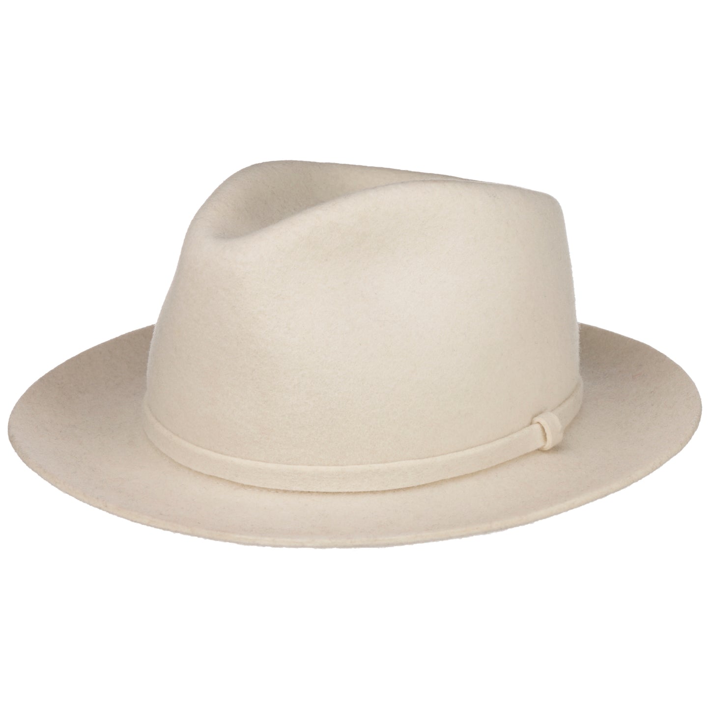 Stetson Undyed Wool Sustainable Fedora - Wollfilzhut - Knautschbar / Wasserfest - Weiss