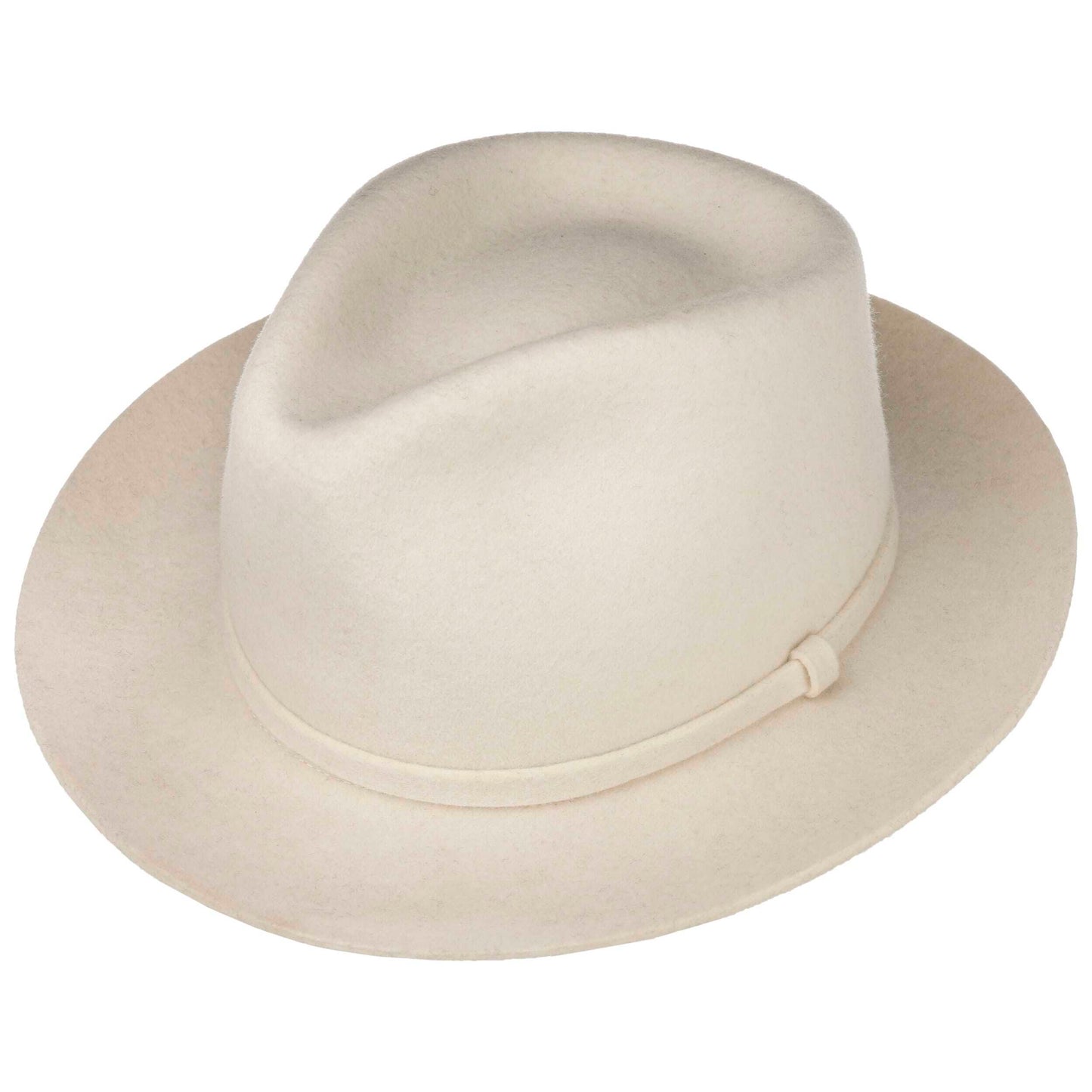 Stetson Undyed Wool Sustainable Fedora - Wollfilzhut - Knautschbar / Wasserfest - Weiss