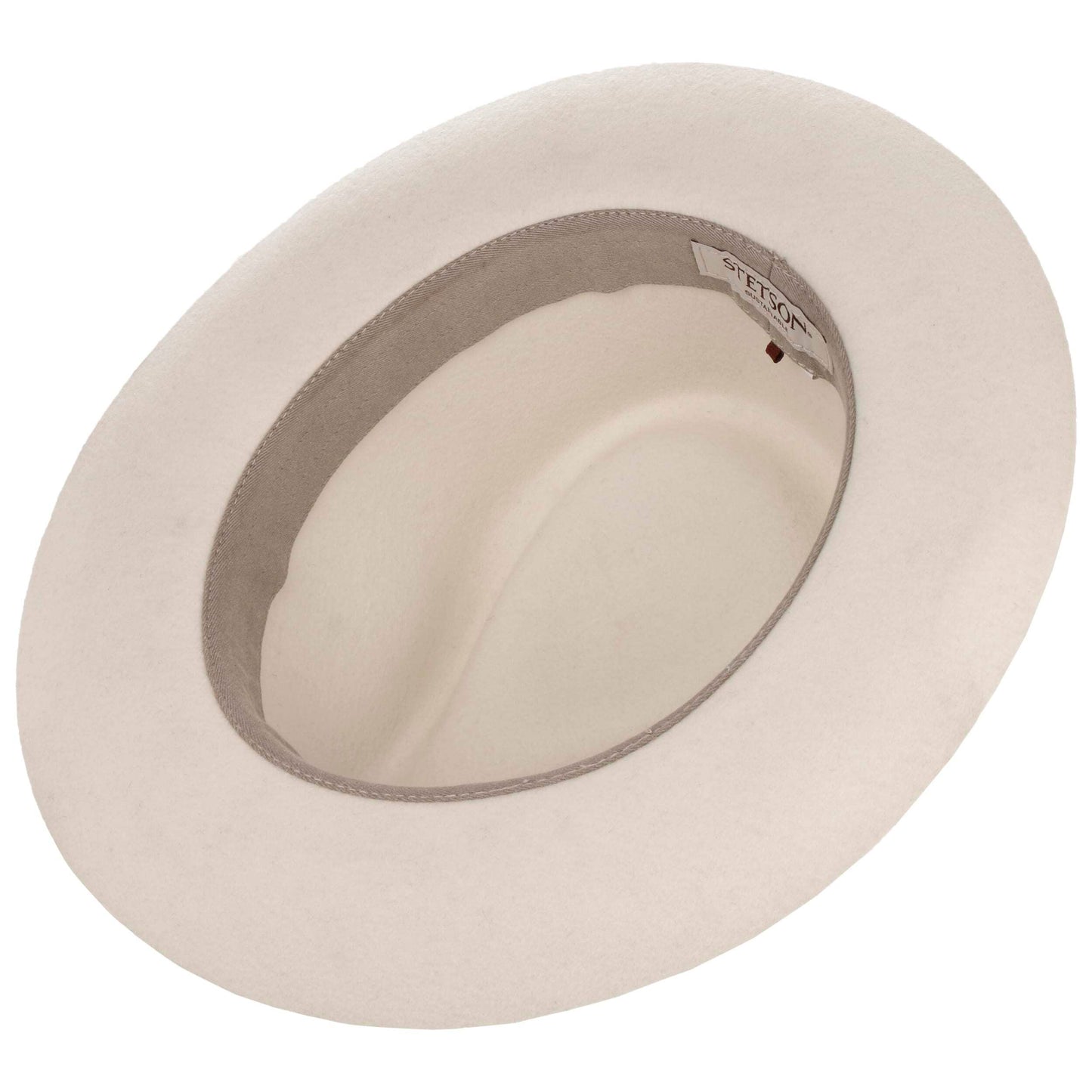 Stetson Undyed Wool Sustainable Fedora - Wollfilzhut - Knautschbar / Wasserfest - Weiss