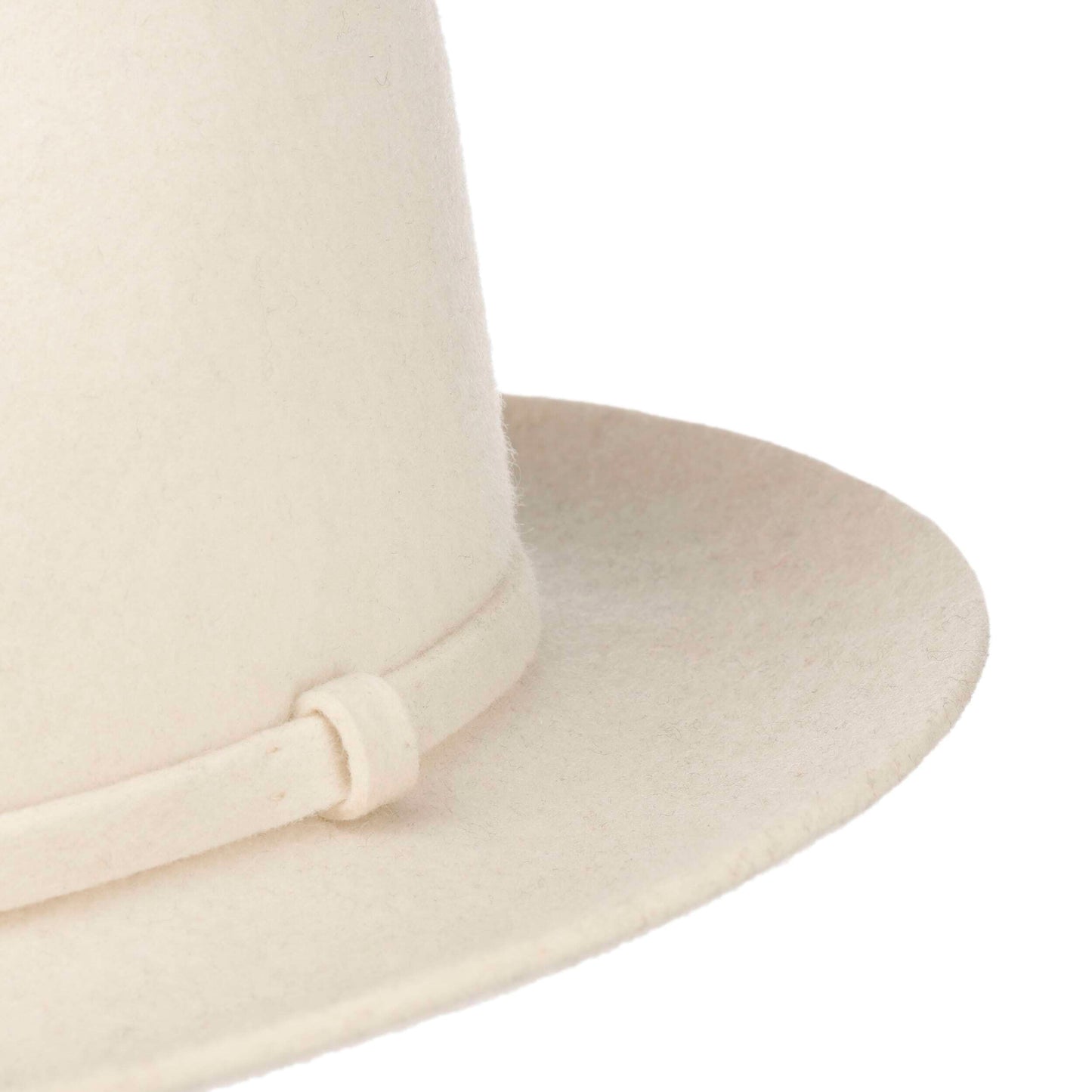 Stetson Undyed Wool Sustainable Fedora - Wollfilzhut - Knautschbar / Wasserfest - Weiss
