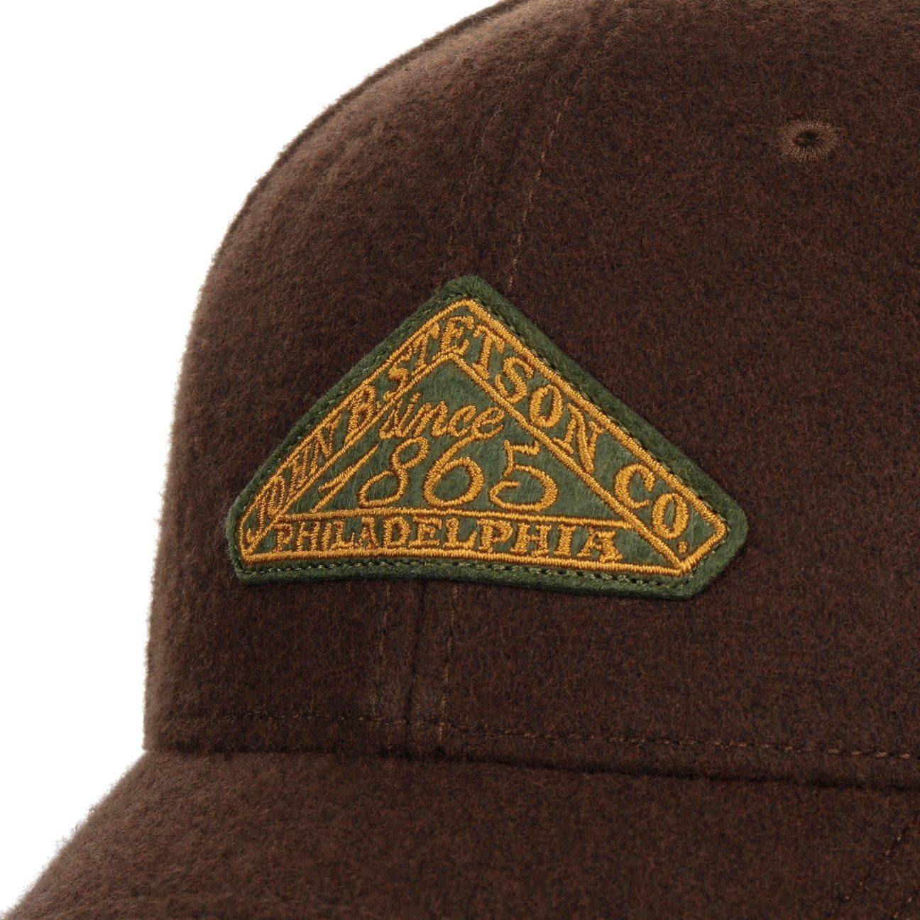 Stetson Philadelphia Vintage Wool Patch Basecap - 6 - Braun