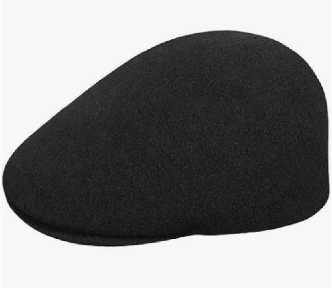 Kangol Seamless 507 Wolle Flatcap Schiebermütze - Black - Schwarz