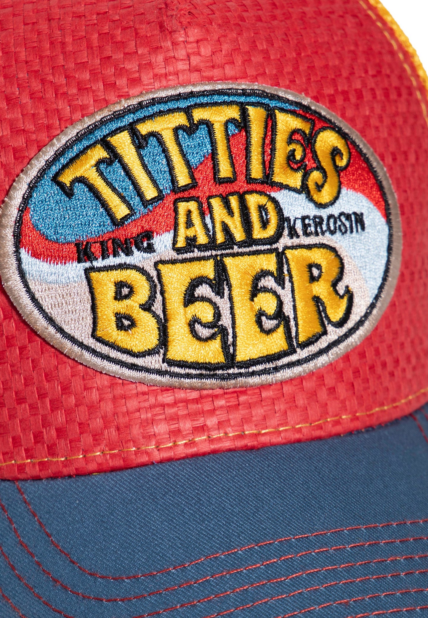 King Kerosin Trucker Cap "Titties & Beer" - Rot