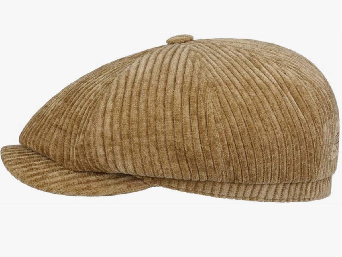 Stetson Hatteras Corduroy Jersey - Flatcap - 8-teilig - Camel