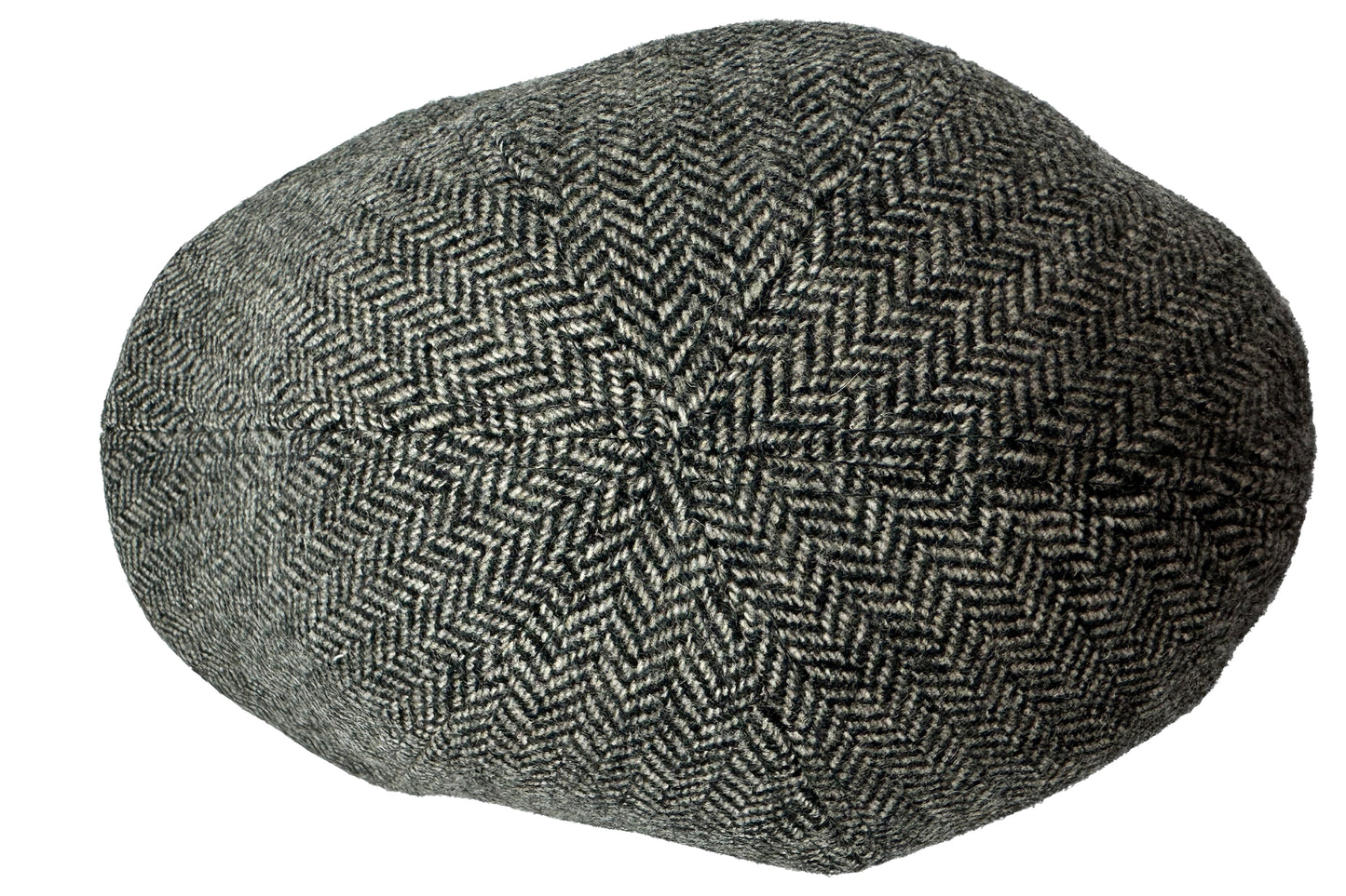 Fiebig 6-Panel Flatcap -  Gatsby - Fischgrat-Muster - Hellgrau