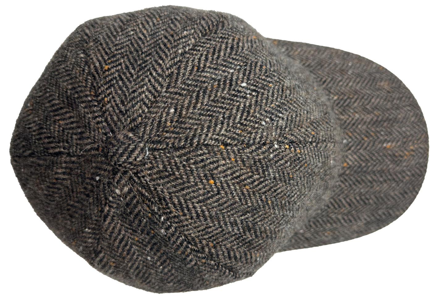 Fiebig Fischgrat Basecap - 100% Wolle - hinten geschlossen - Braun