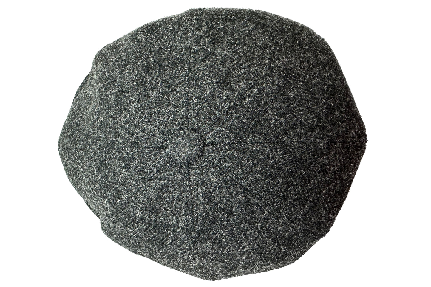 Fiebig 8-Panel Shetland Wolle Donegal Ballonmütze - Donegal-Muster - Anthrazit