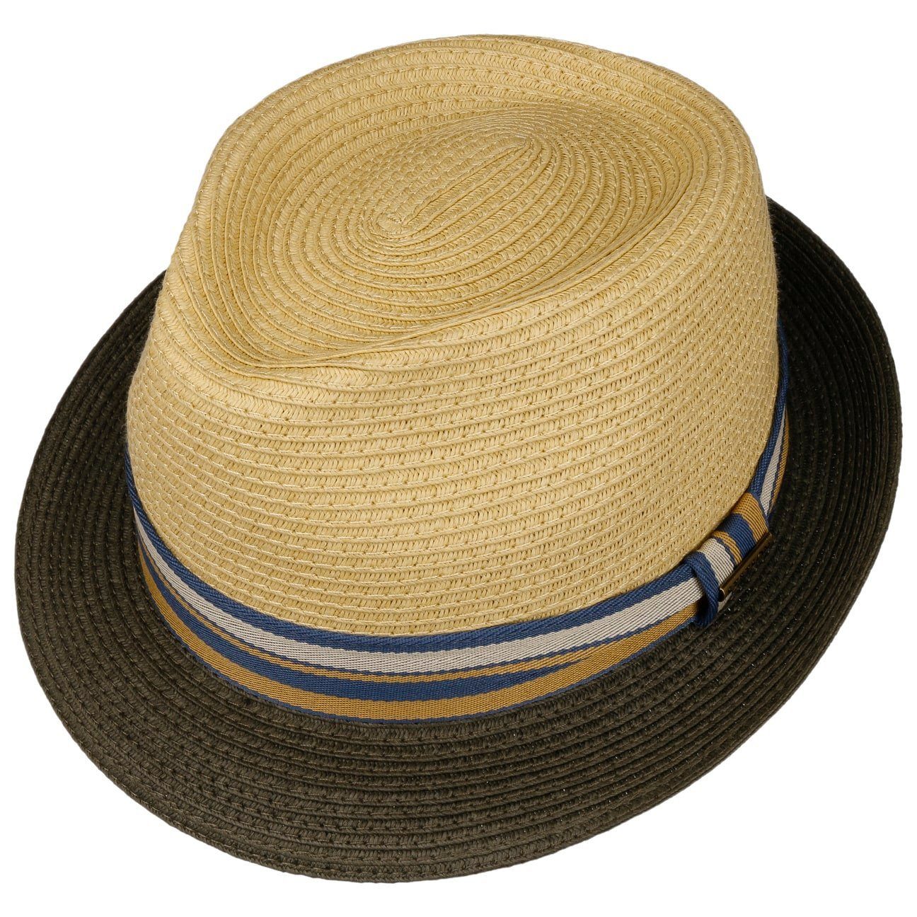 Stetson Licano Trilby - Toyo Strohut - Aus 100% Viskose- Mit UV-Schutz 40 - Natur/Oliv