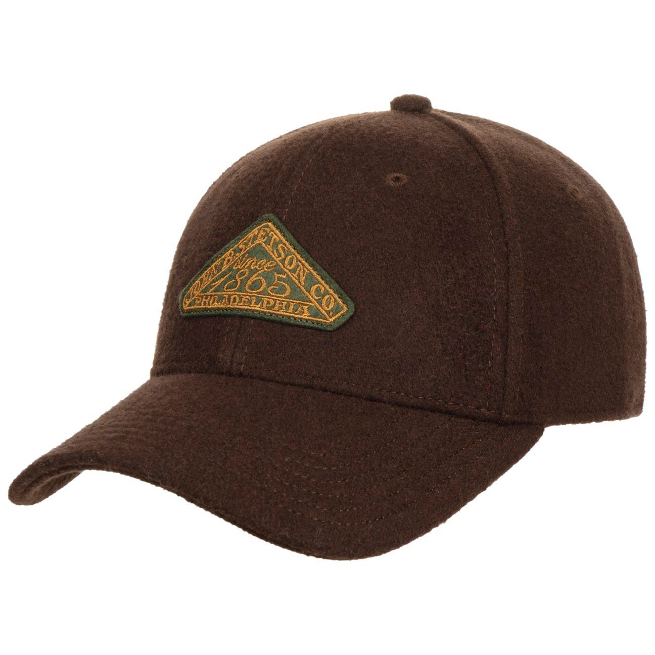 Stetson Philadelphia Vintage Wool Patch Basecap - 6 - Braun
