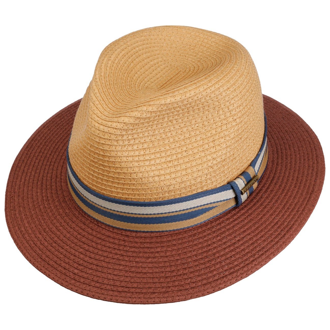 Stetson Romaro Toyo Traveller - Toyo Strohut - Aus 100% Viskose- Mit UV-Schutz 40 - Rot